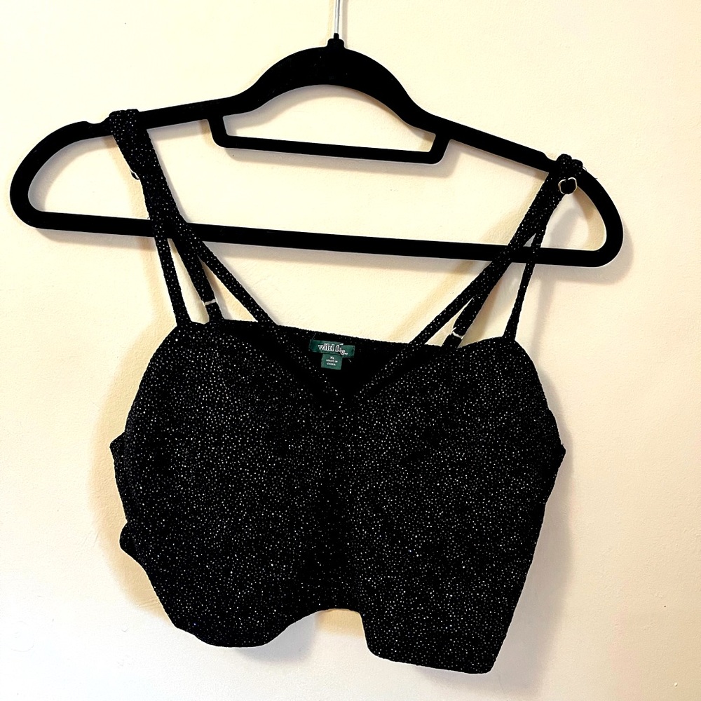 Sparkly black top